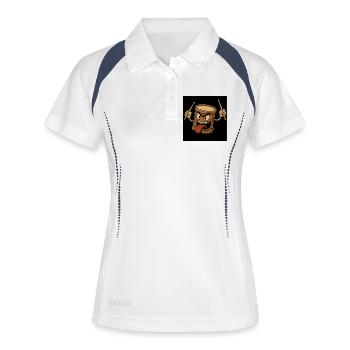 Aggressive Drum Monster - Women's Polo breathable - white/navy - Front