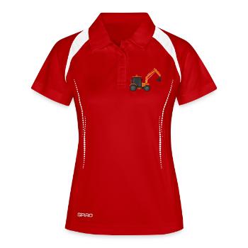 Excavatrice - Polo respirant Femme - blanc/marine - Devant