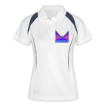 Portiques de Bologne - Polo respirant Femme - blanc/marine - Devant