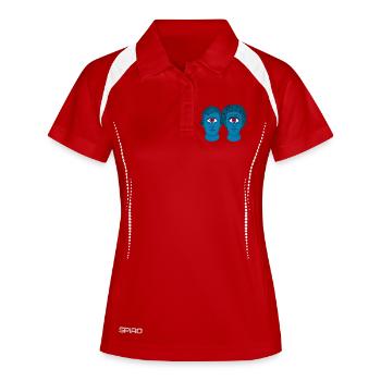 CYCLOPS IN LOVE - nice people - Polo respirant Femme - blanc/marine - Devant