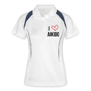 Aikido - Martial Art - Aikido - Women's Polo breathable - white/navy - Front