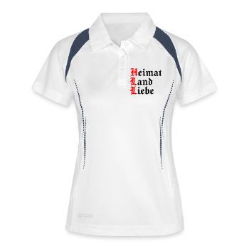 Patrie Chère et fier patriote allemand - Polo respirant Femme - blanc/marine - Devant