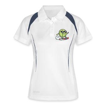 Watermelon surfs Cartoon Ambiances estivales fraîches - Polo respirant Femme - blanc/marine - Devant