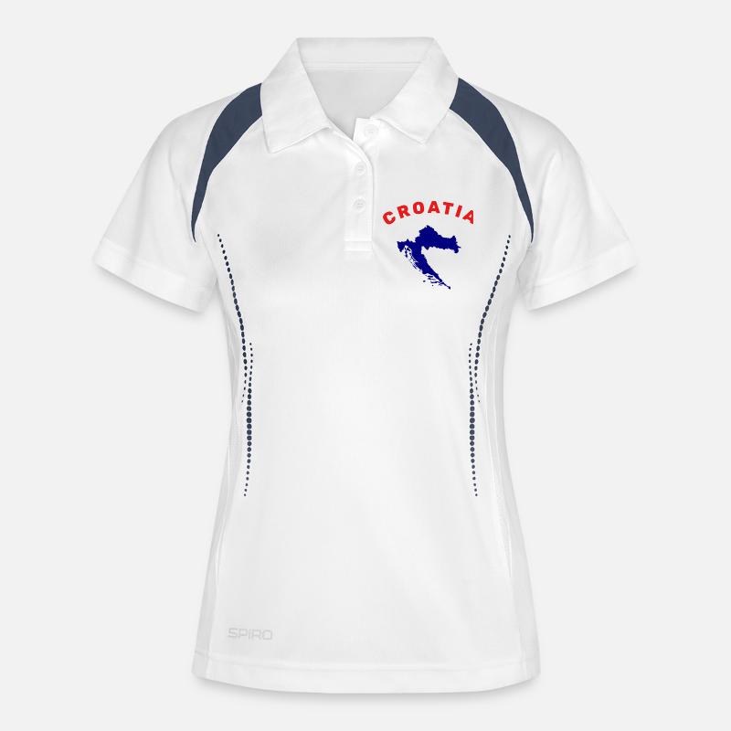 Croatia Map - Women's Polo breathable - white/navy
