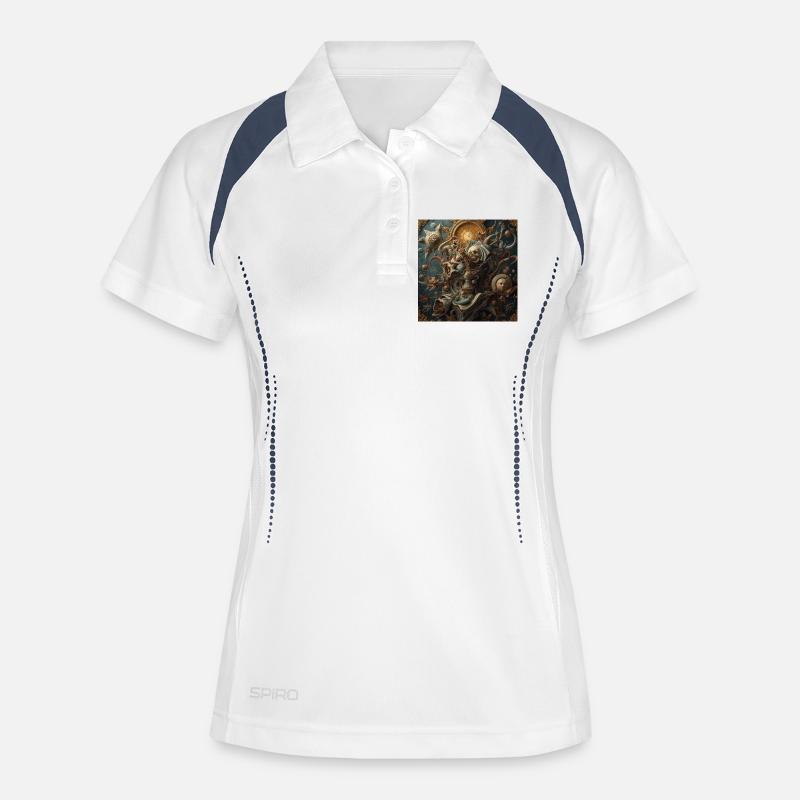 Baroque Surrealism with Dead Time - Women's Polo breathable - white/navy