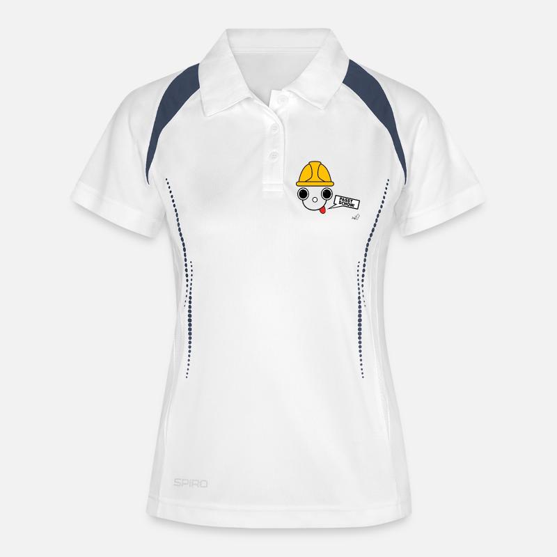 Koppie with construction worker's helmet - Women's Polo breathable - white/navy