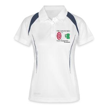 Praticien agréé en MTC Expert Compétent - Polo respirant Femme - blanc/marine - Devant