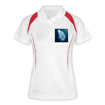 Ethereal Feather Luminous – Symbol of Light - Women's Polo breathable - white/navy - Front