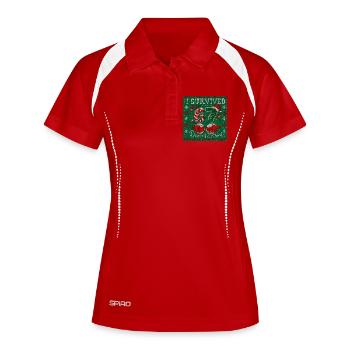 I Survived Days of School Xmas - Women's Polo breathable - white/navy - Front