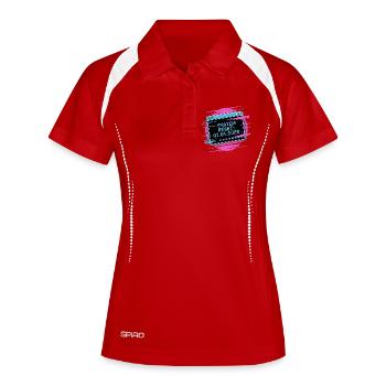 Réinitialisation du système néon 01-01-2026 - Polo respirant Femme - blanc/marine - Devant