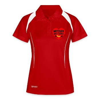 boucher - Polo respirant Femme - blanc/marine - Devant