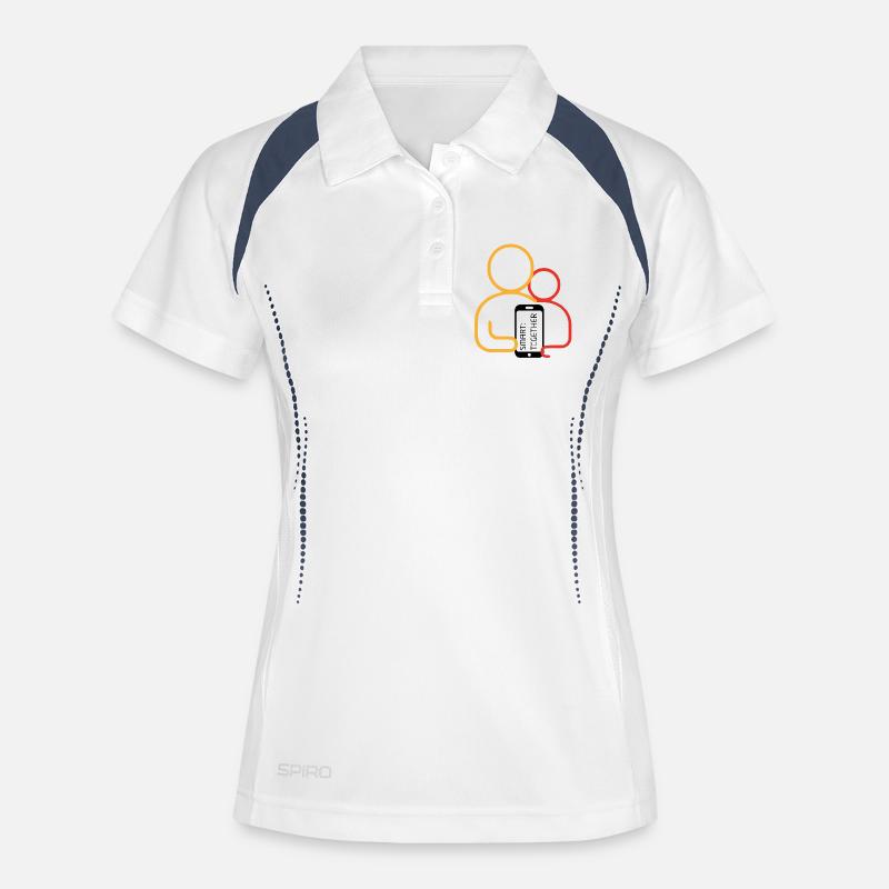 SmartTogether Logo - Women's Polo breathable - white/navy