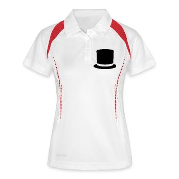 Top Hat - Women's Polo breathable - white/navy - Front