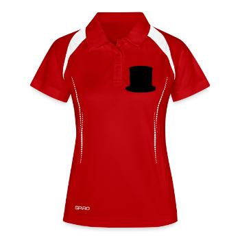 Haut-de-forme - Polo respirant Femme - blanc/marine - Devant