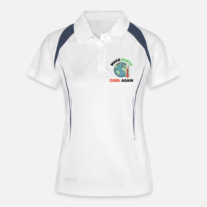 Make Earth Cool Again – Act Now - Women's Polo breathable - white/navy