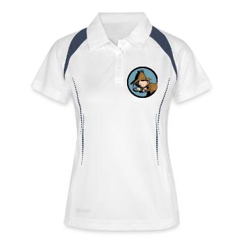 Collection Flo de détective - Polo respirant Femme - blanc/marine - Devant