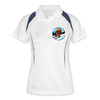 Ski Bear - Women's Polo breathable - white/navy - Front