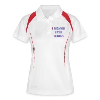 Hardtekk Tekk - Frauen Polo atmungsaktiv - Weiß/Navy - Vorne