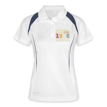 1976 Vintage Rétro Cadeau d’anniversaire - Polo respirant Femme - blanc/marine - Devant