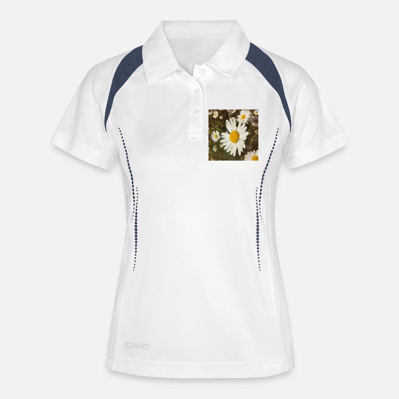 Daisies Sunlight - Women's Polo breathable - white/navy