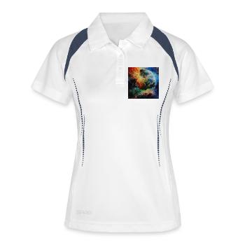 Earth in the magic of colours - Women's Polo breathable - white/navy - Front
