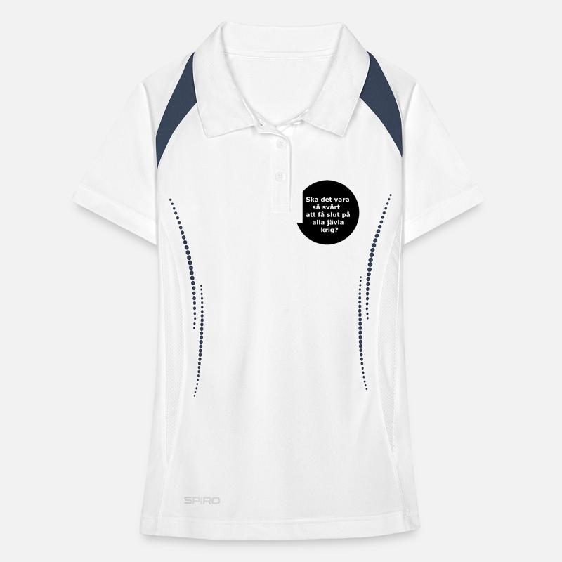 Devrait-il l’être ,,, (Cercle noir) Polo respirant Femme