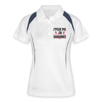 I can't I hiked Humor Nature - Women's Polo breathable - white/navy - Front
