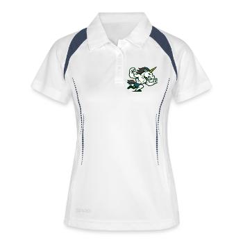 Power Unicorn Running Strong Fantasy Illustration - Women's Polo breathable - white/navy - Front