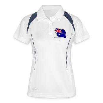Vlaggen_Australie_ - Polo respirant Femme - blanc/marine - Devant