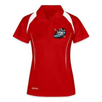 Kayak Astronaute - Logo Alien Cool - Polo respirant Femme - blanc/marine - Devant
