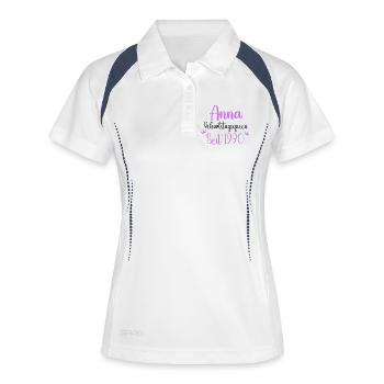 Anna Geburtstagsqueen Seit 1990 Geschenk Design - Frauen Polo atmungsaktiv - Weiß/Navy - Vorne