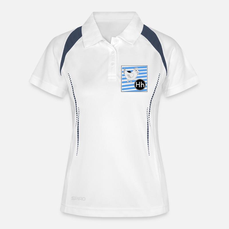 H for Chicken - Women's Polo breathable - white/navy