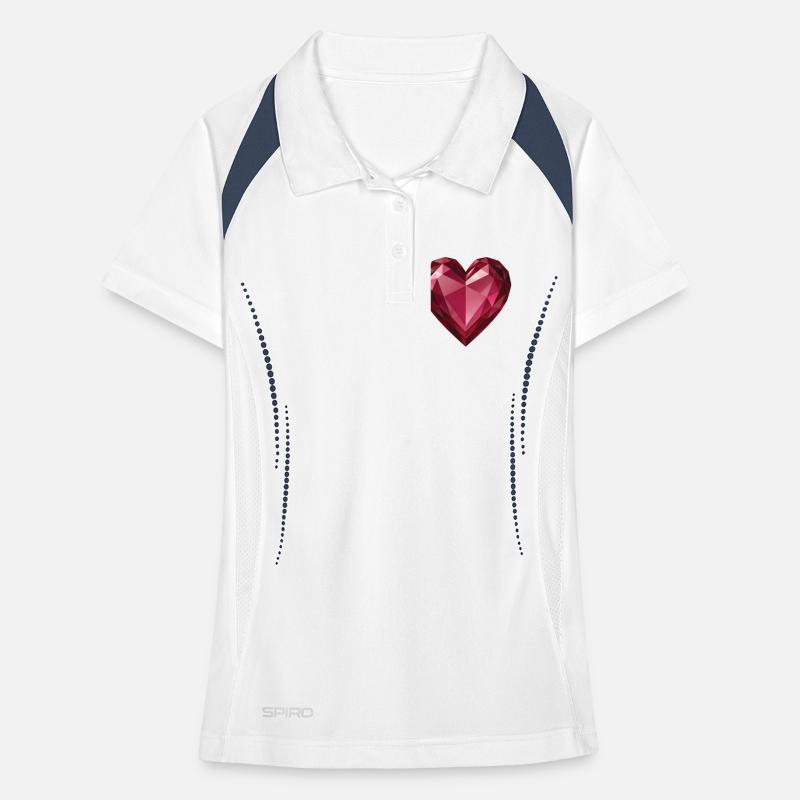 RUBY HEART - peace & love Women's Polo breathable