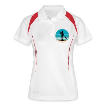Paddle Paddle - Frauen Polo atmungsaktiv - Weiß/Navy - Vorne
