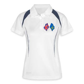 Suffolk & Great Britain Crossed Flags - Women's Polo breathable - white/navy - Front