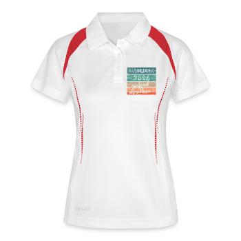 Ausbildung 2026 erfolgreich abgeschlossen Geschenk - Frauen Polo atmungsaktiv - Weiß/Navy - Vorne