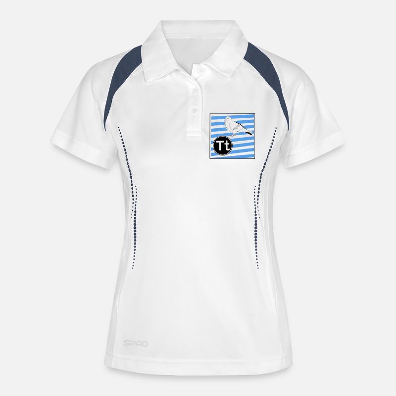 T for Dove - Women's Polo breathable - white/navy
