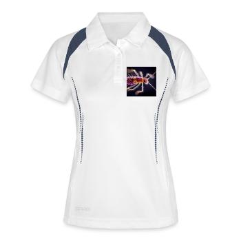 Neon Insect Macro – Abstract Micro World Design - Women's Polo breathable - white/navy - Front