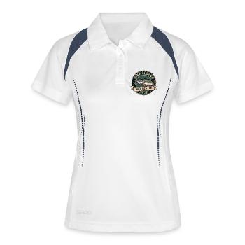 T-shirt pêcheur vintage de pêcheur de brochets Légende du piquet - Polo respirant Femme - blanc/marine - Devant