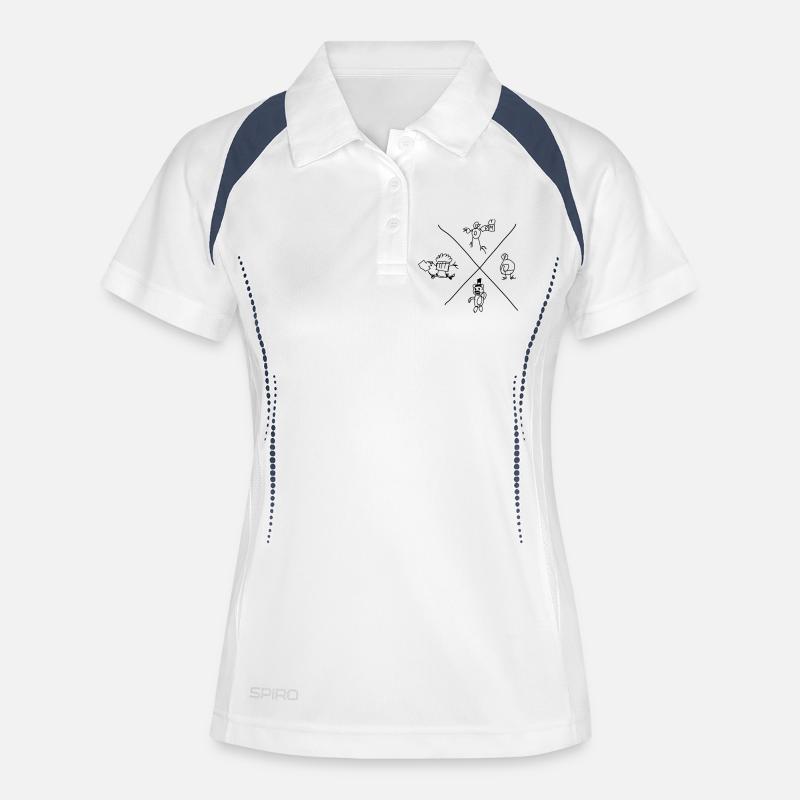 Doodle Core - Women's Polo breathable - white/navy