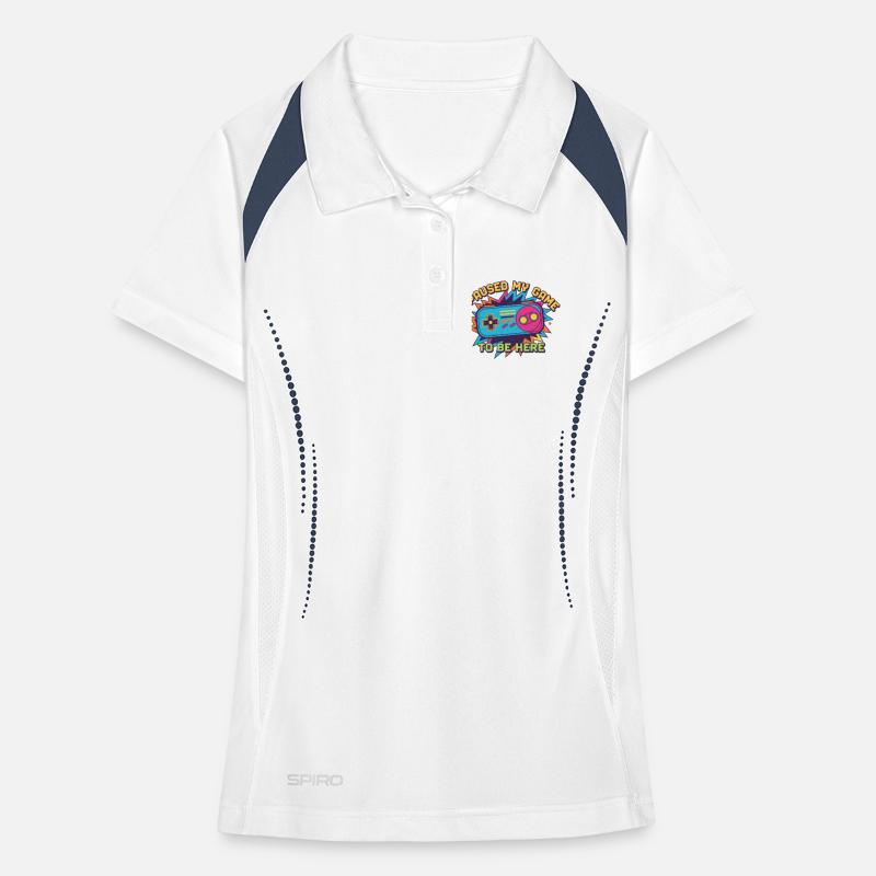 Retro Controller Meme Tee Frauen Polo atmungsaktiv