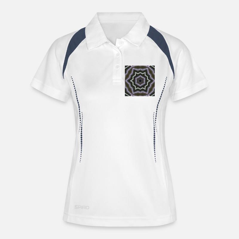 Kaleidoscopic Star Mandala - Women's Polo breathable - white/navy