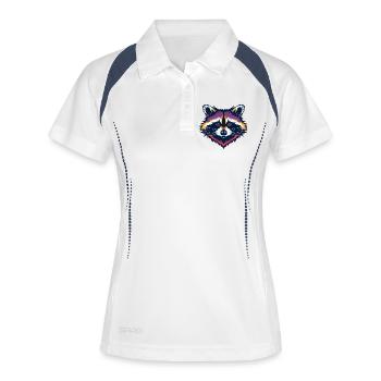 Neon Raccoon Head - Women's Polo breathable - white/navy - Front