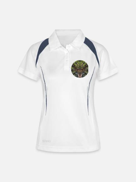 Nature creatures in treetop - Women's Polo breathable - white/navy