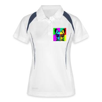 Pop Art Pup  - Women's Polo breathable - white/navy - Front