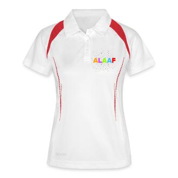 ALAAF, PUISSANCE CONFETTIS ! COSTUME DE CARNAVAL JECK - Polo respirant Femme - blanc/marine - Devant