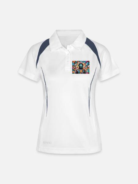 Bitcoin Bazooka - PopArt - Satoshi 3 - Women's Polo breathable - white/navy