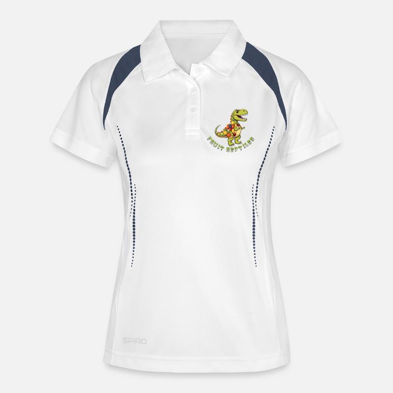 Fruit Dino with Fruit Wreath - Women's Polo breathable - white/navy