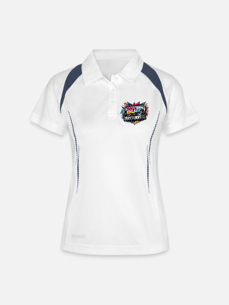 80s Retro Cassette Neon - Women's Polo breathable - white/navy