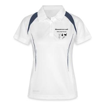 Maître de la superstition - Polo respirant Femme - blanc/marine - Devant